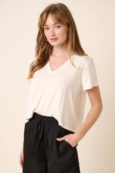 Carly Bamboo Crop Top - Ivory