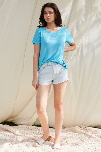 Brooklyn Bamboo Tee - Bright Blue