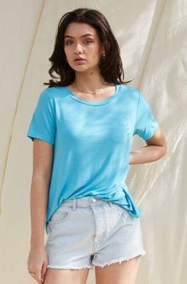 Brooklyn Bamboo Tee - Bright Blue