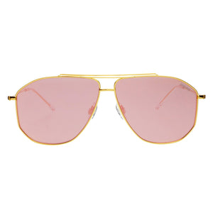 Rose Gold Mirrored Aviator Sunglasses
