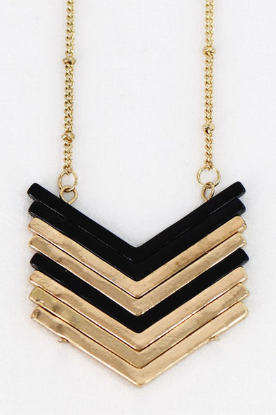 Chevron Pendant Necklaces