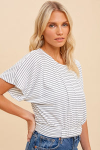 Isla Striped Top - Black & White