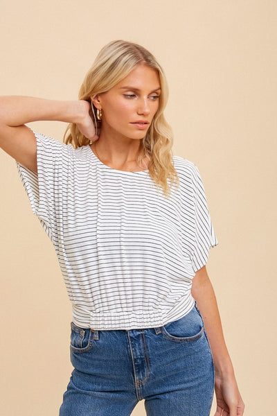 Isla Striped Top - Black & White