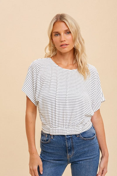 Isla Striped Top - Black & White