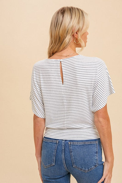Isla Striped Top - Black & White