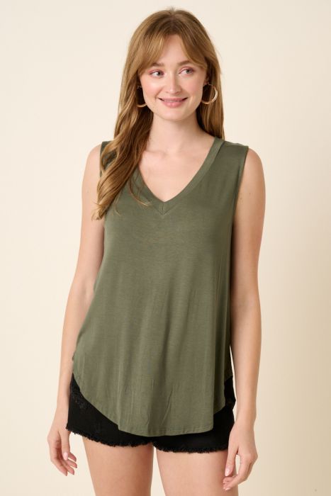 Bethany Bamboo Tank - Green