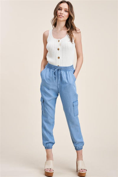 Chambray Jogger Pants