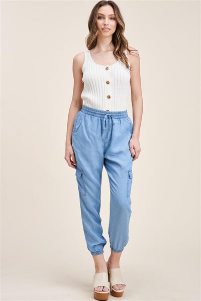 Chambray Jogger Pants