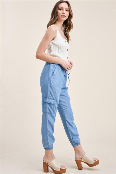 Chambray Jogger Pants