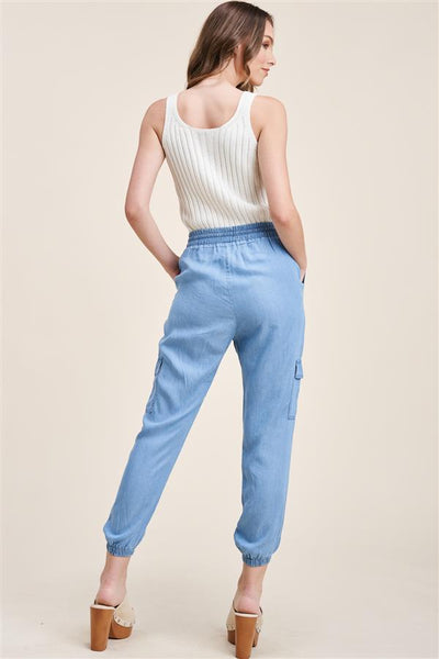 Chambray Jogger Pants