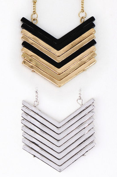 Chevron Pendant Necklaces