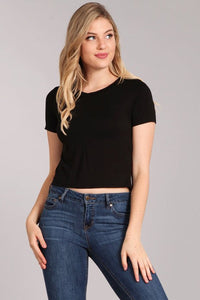 Classic Cropped Tee - Black