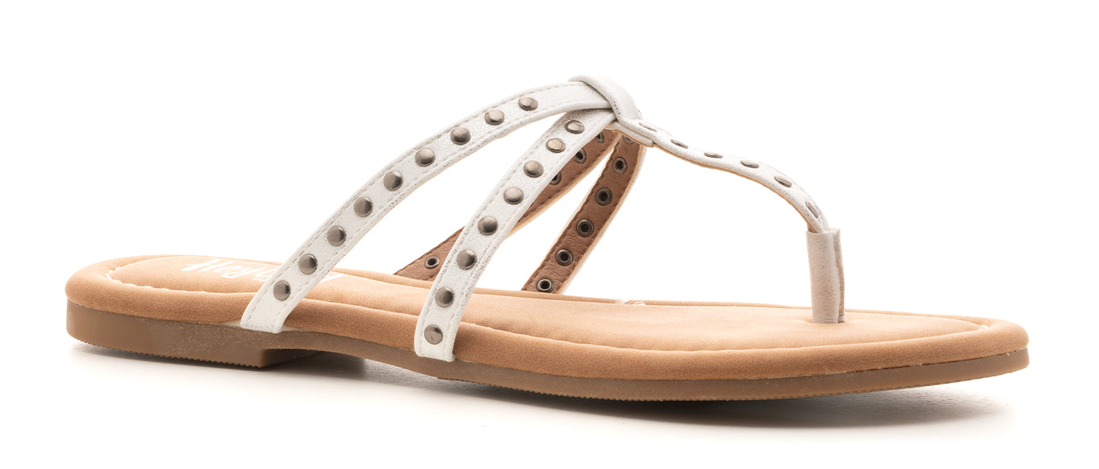 White Studded Sandals