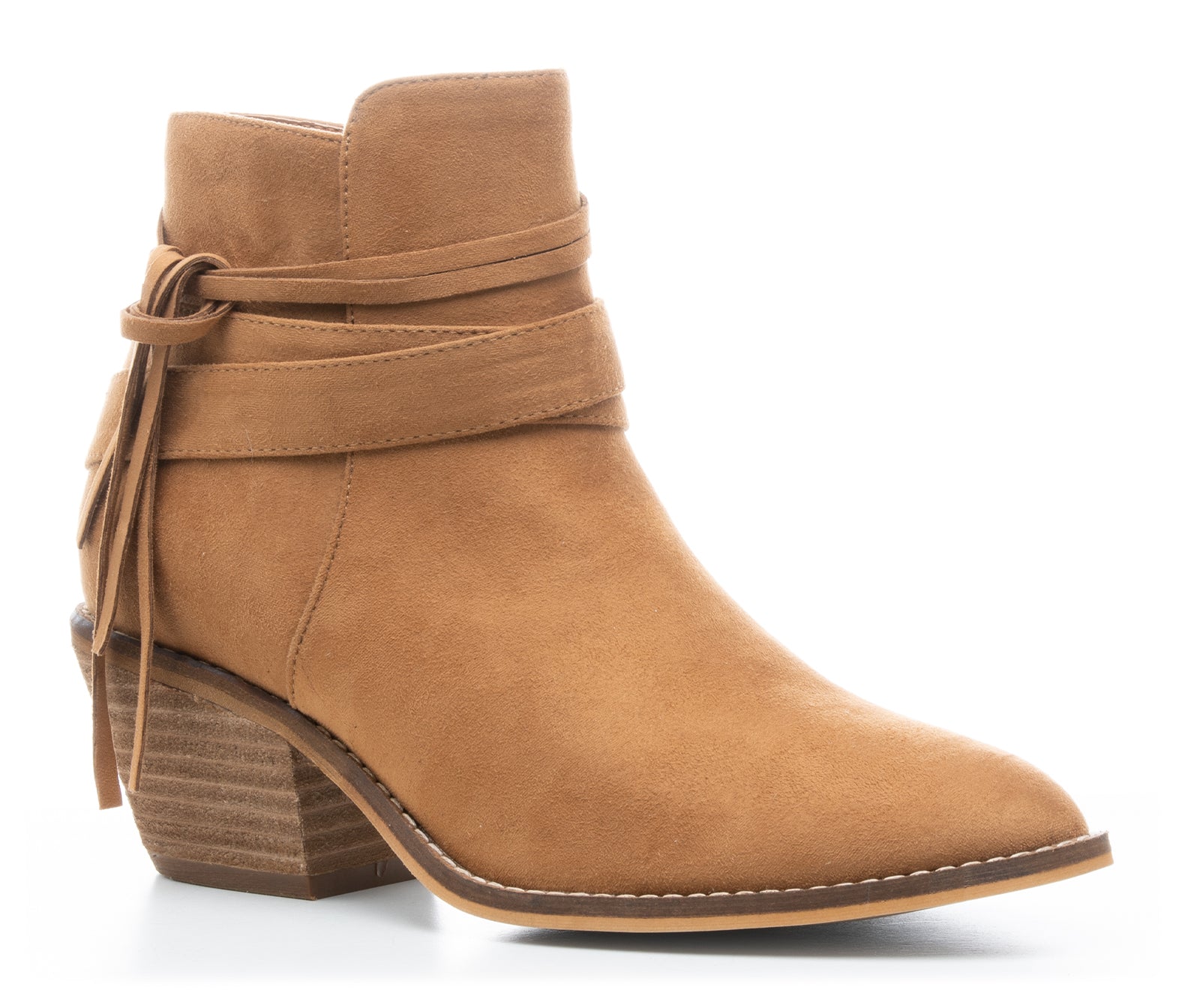 Top Knot Tassel Booties - Cognac