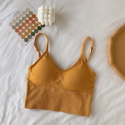 Cropped Cami/Bralette Top - Gold