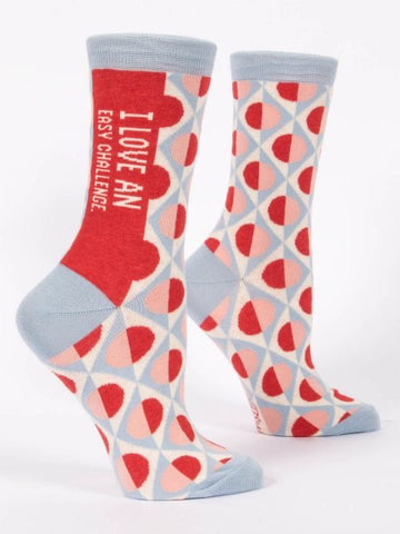 Love an Easy Challenge - Women's Crew Socks