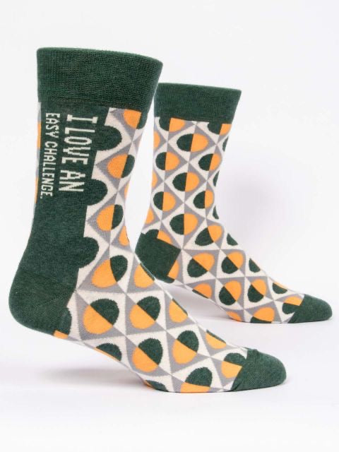 I Love An Easy Challenge - Men's Crew Socks