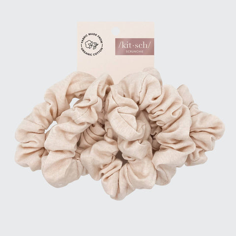 Organic Cotton Scrunchies 5pc - Cream