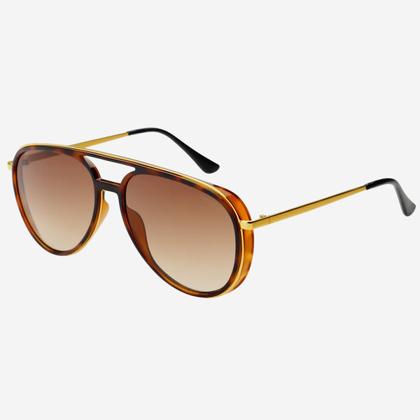 Gold Outlined Aviator Sunglasses