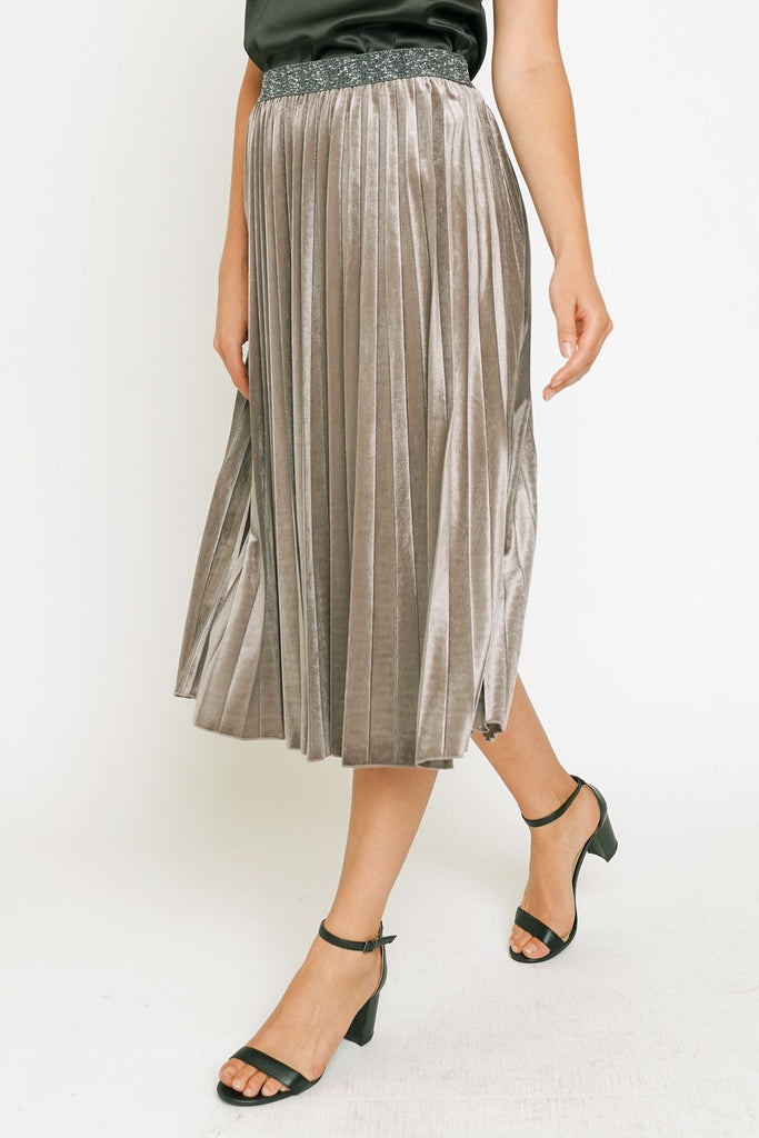 Gray outlet velvet skirt