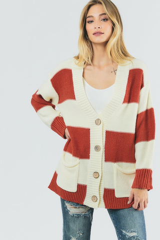 Dani Wide Striped Cardigan