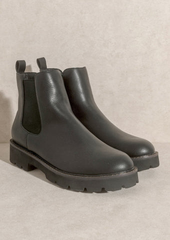 black chelsea boots