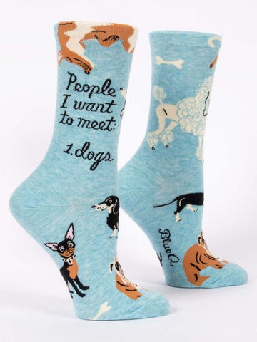 People I Want to Meet: Dogs - Women's Crew Socks