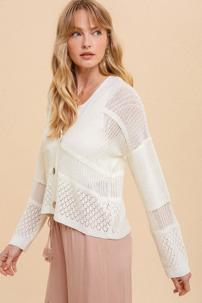 Ivory Crocheted Cardigan