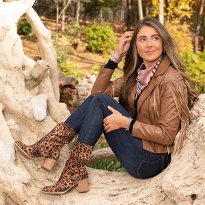 Leopard Print Midi Boots