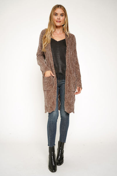 Chenille Long Cardigan