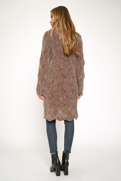Chenille Long Cardigan