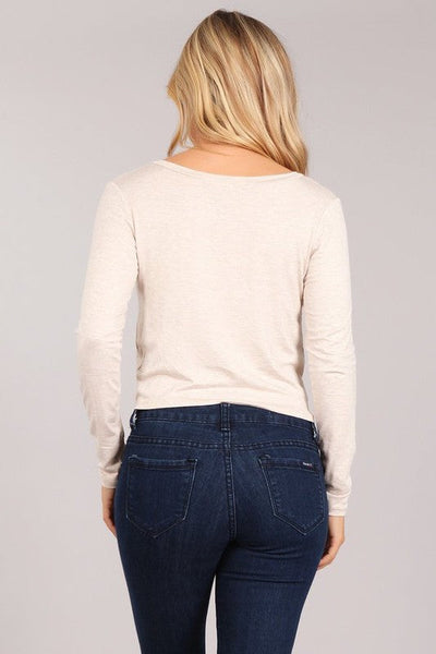 Long Sleeve Knotty Tee - Oatmeal