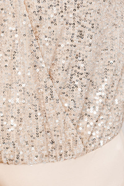 Sequin Bodysuit - Champagne