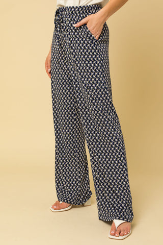 Navy Blue Geo Pants