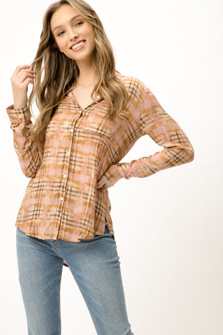 Penelope Plaid Blouse