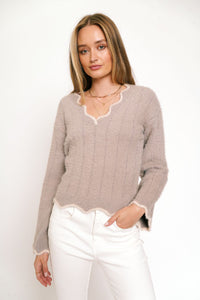 Scalloped Edge Sweater