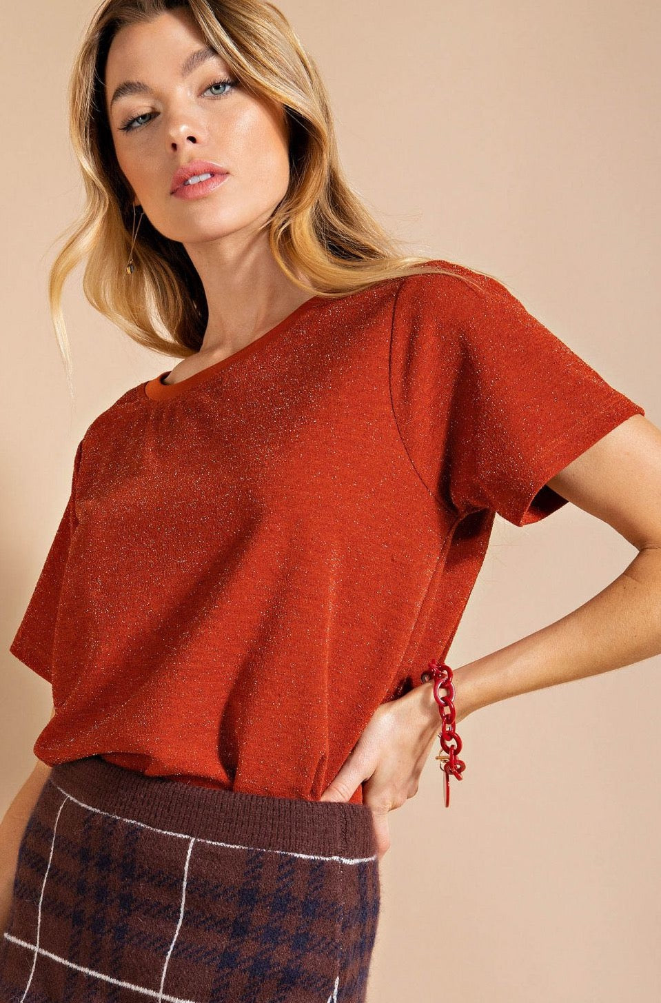 Shimmery Copper Top