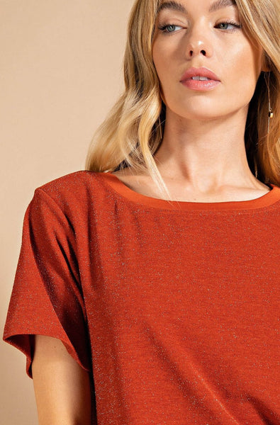Shimmery Copper Top