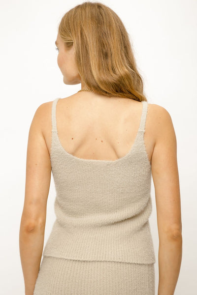 Claire Soft Sweater Tank - Cream