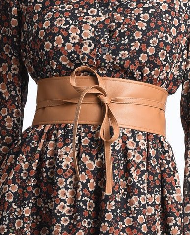 Tie Waist Belt - Camel