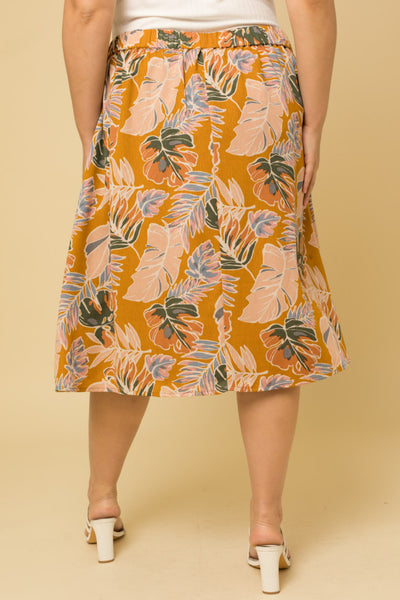 Lyla Tropical Print Skirt