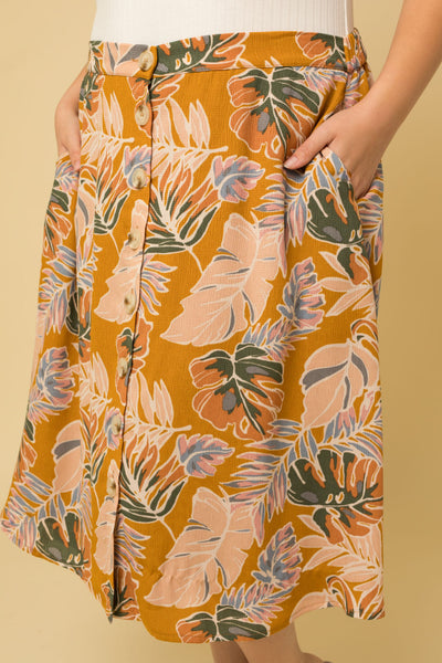 Lyla Tropical Print Skirt