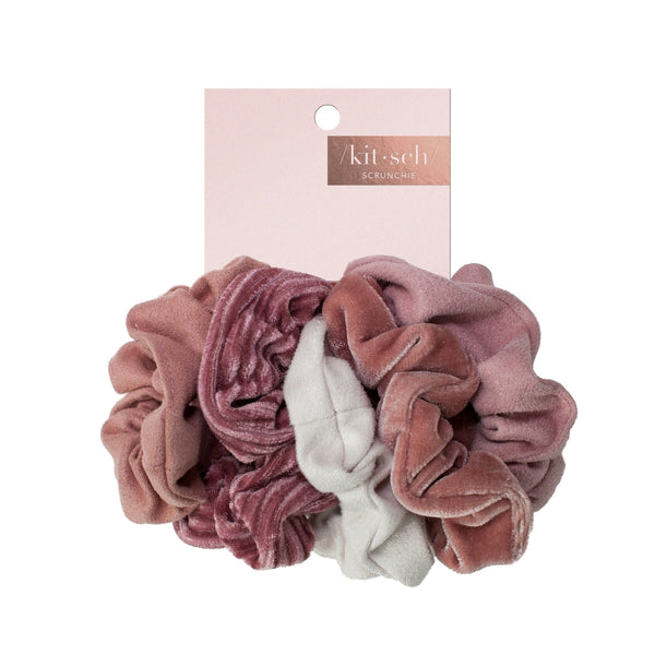 Velvet Scrunchies - Blush + Mauve