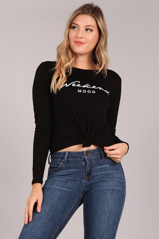 "Weekend Mood" Knotty Tee